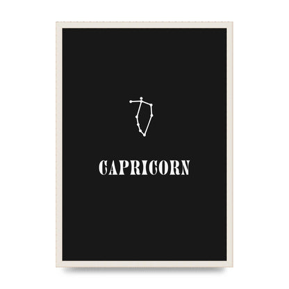 Minimalist Horoscope Star Sign Series Capricorn Wall Art - A2 framed
