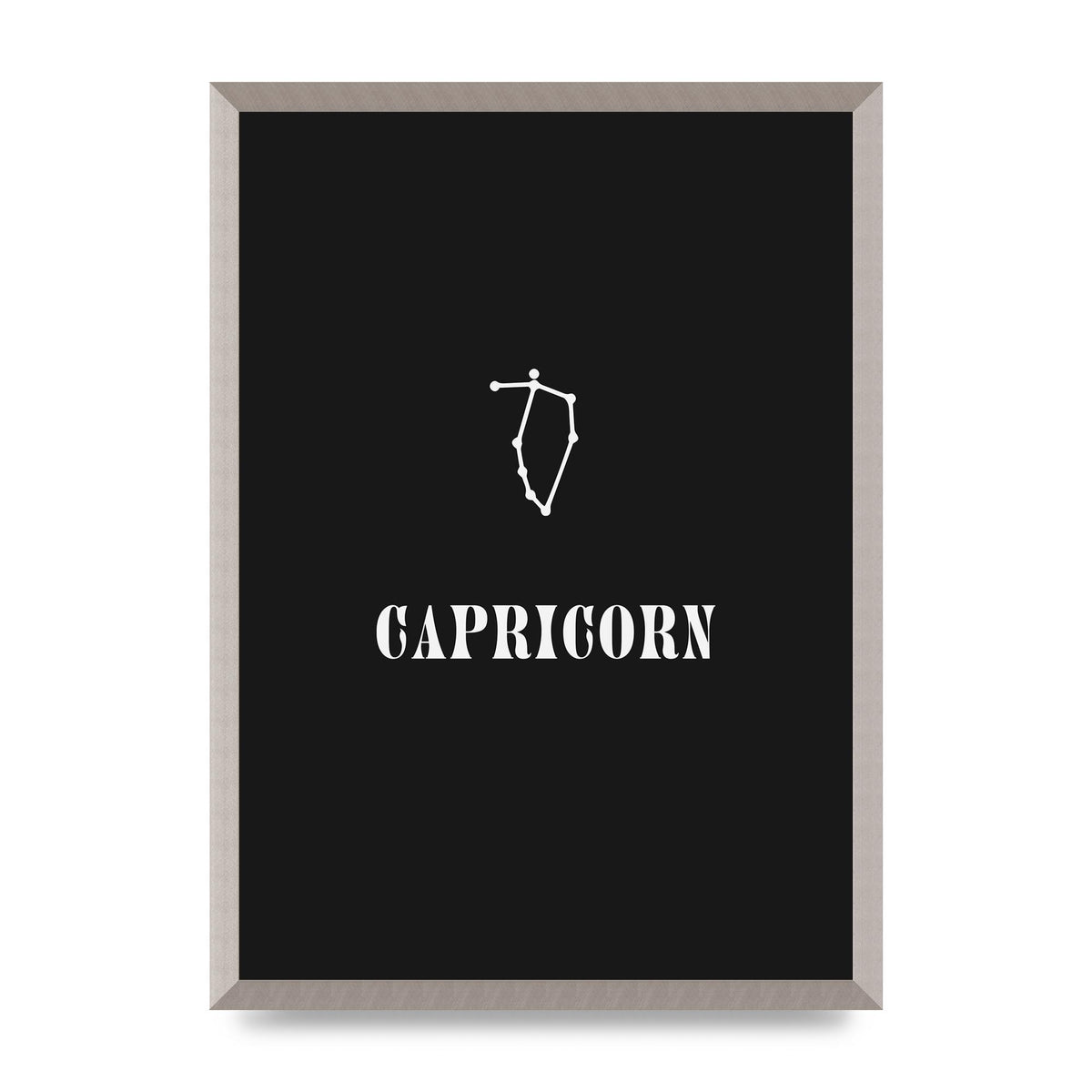 Minimalist Horoscope Star Sign Series Capricorn Wall Art - A2 framed