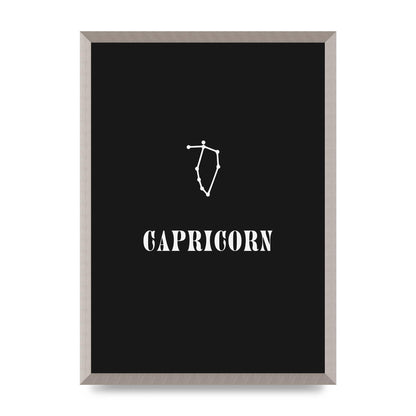Minimalist Horoscope Star Sign Series Capricorn Wall Art - A2 framed