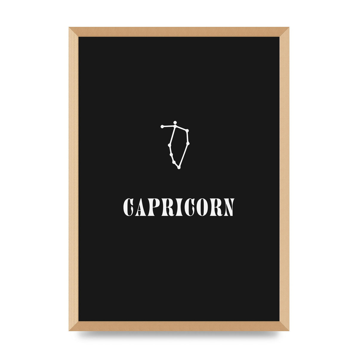 Minimalist Horoscope Star Sign Series Capricorn Wall Art - A2 framed