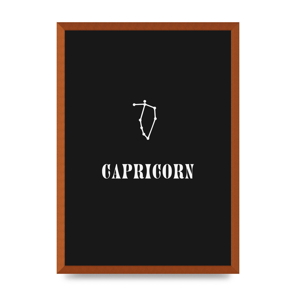 Minimalist Horoscope Star Sign Series Capricorn Wall Art - A2 framed