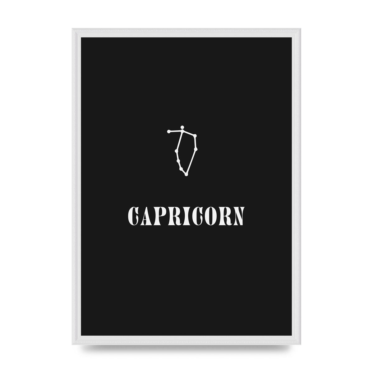 Minimalist Horoscope Star Sign Series Capricorn Wall Art - A2 framed