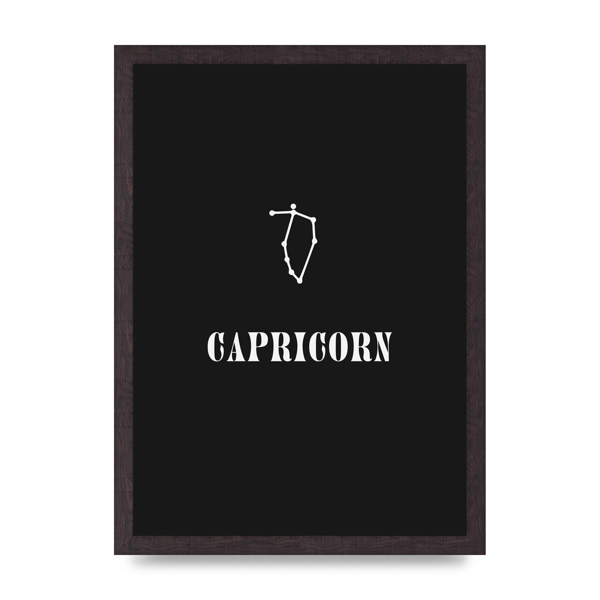 Minimalist Horoscope Star Sign Series Capricorn Wall Art - A3 framed