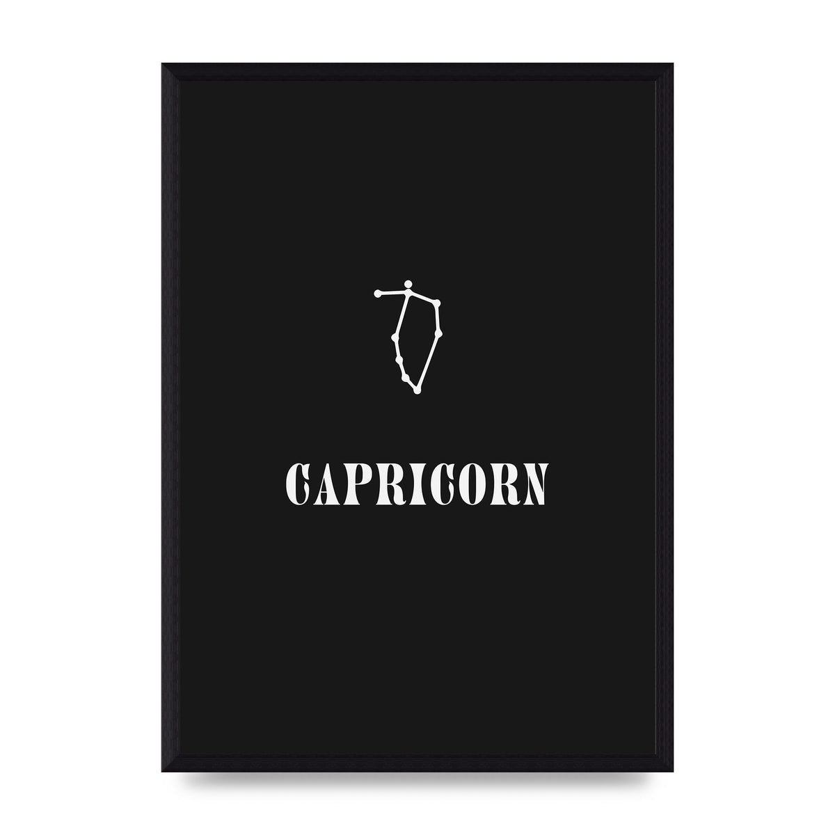 Minimalist Horoscope Star Sign Series Capricorn Wall Art - A3 framed