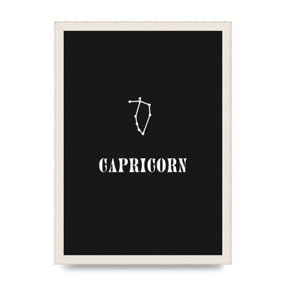 Minimalist Horoscope Star Sign Series Capricorn Wall Art - A3 framed