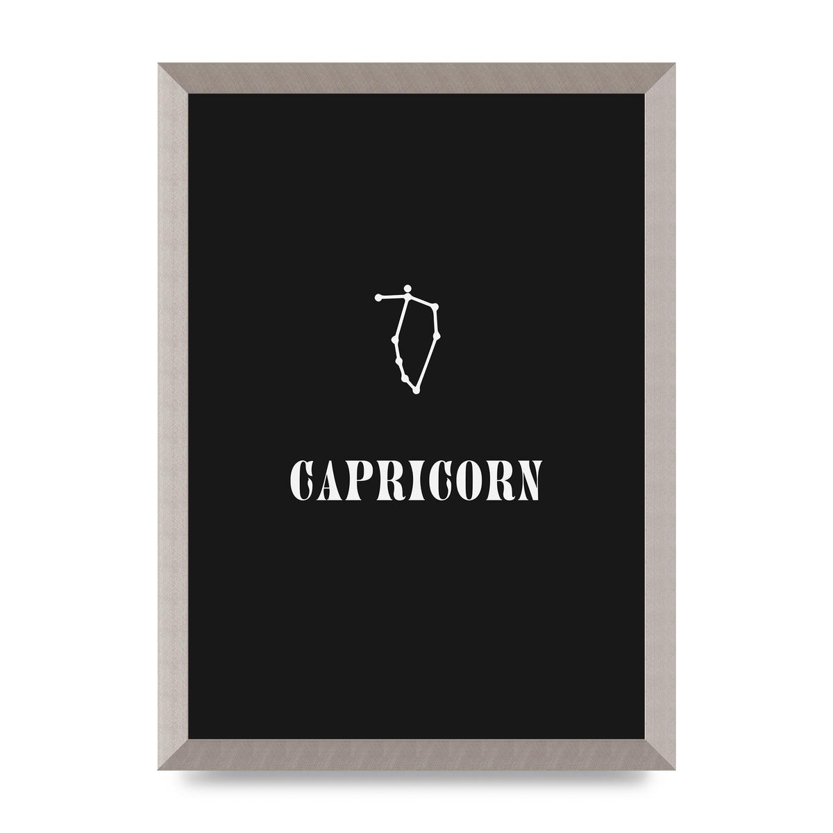 Minimalist Horoscope Star Sign Series Capricorn Wall Art - A3 framed