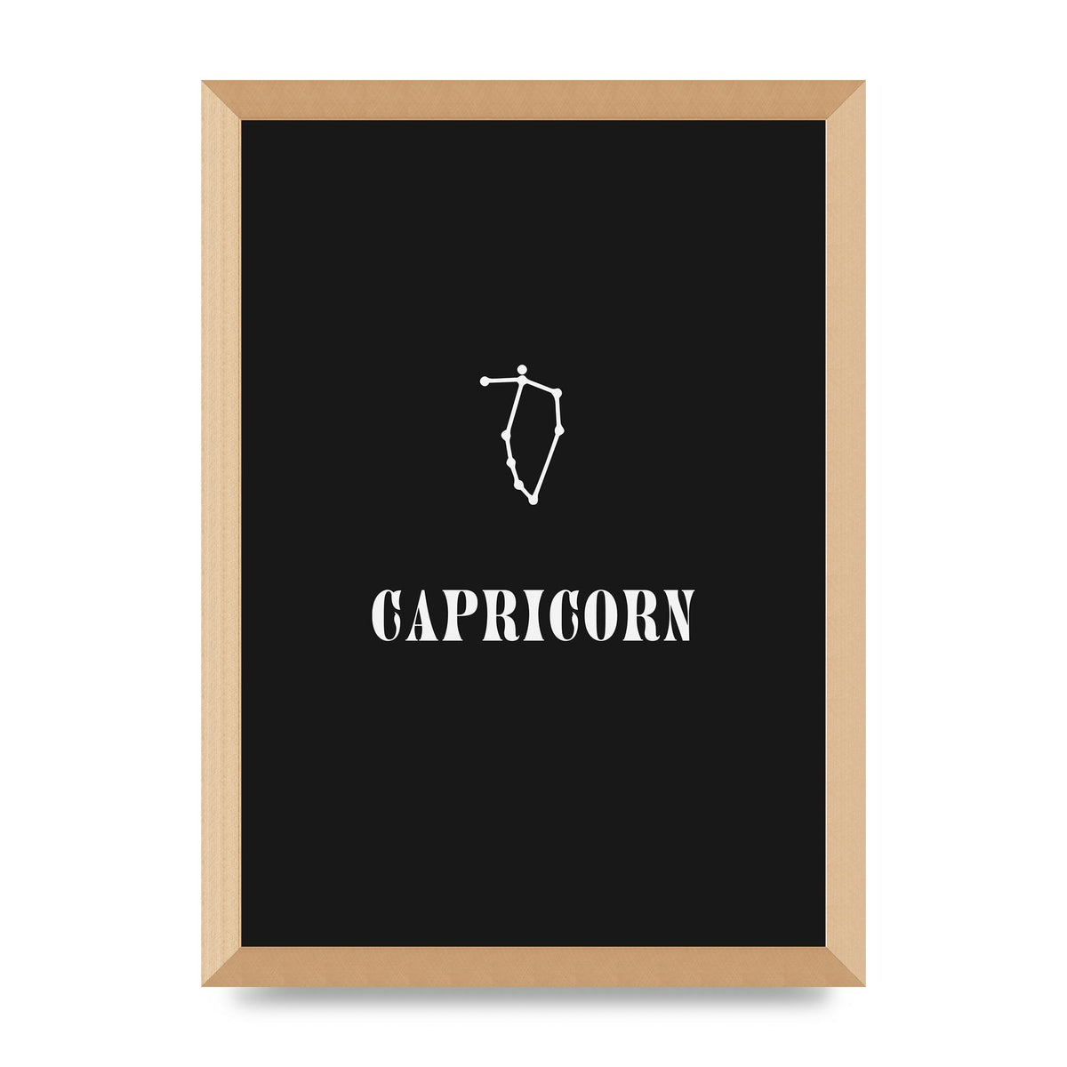 Minimalist Horoscope Star Sign Series Capricorn Wall Art - A3 framed