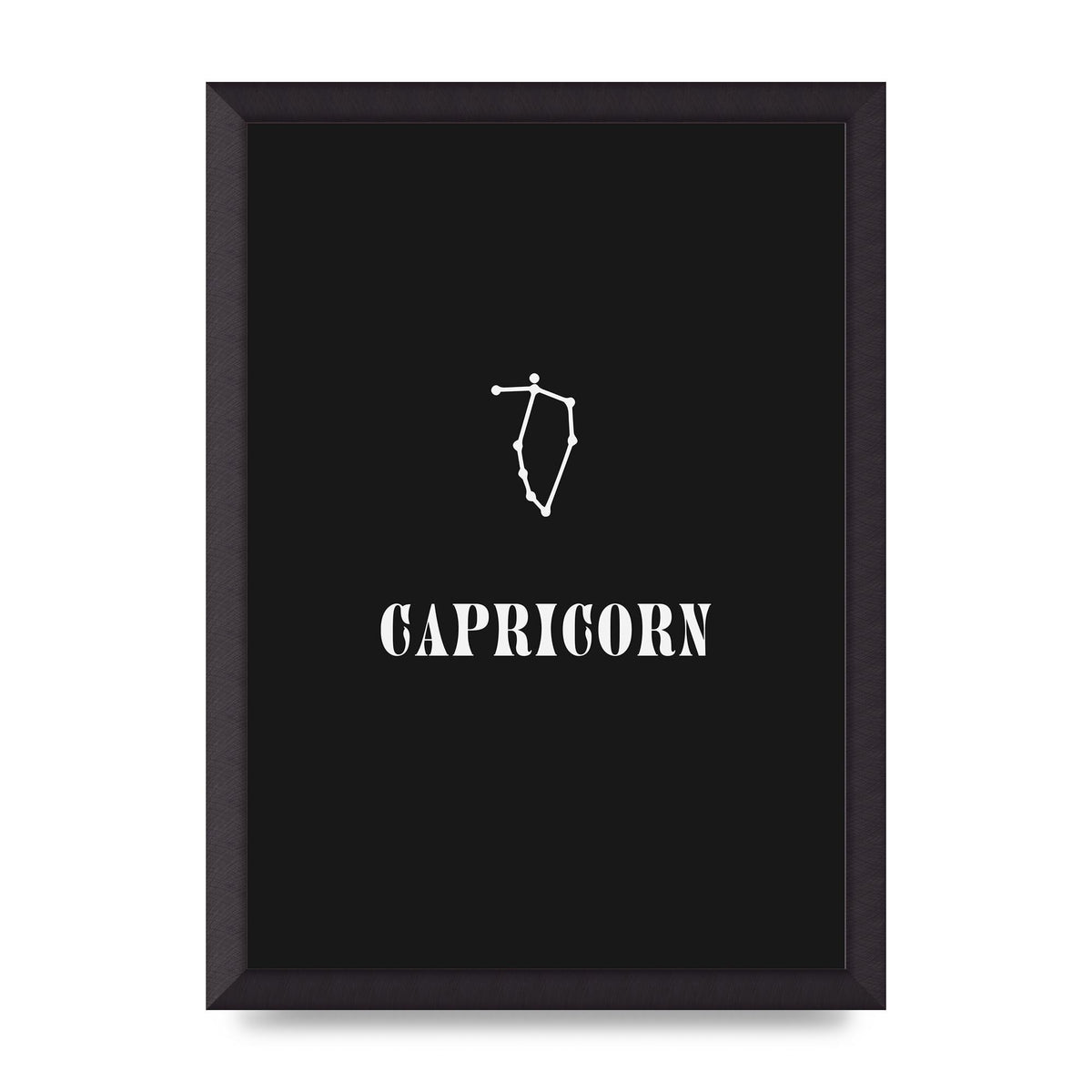 Minimalist Horoscope Star Sign Series Capricorn Wall Art - A3 framed