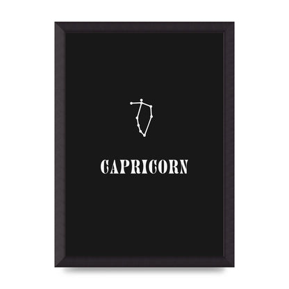 Minimalist Horoscope Star Sign Series Capricorn Wall Art - A3 framed