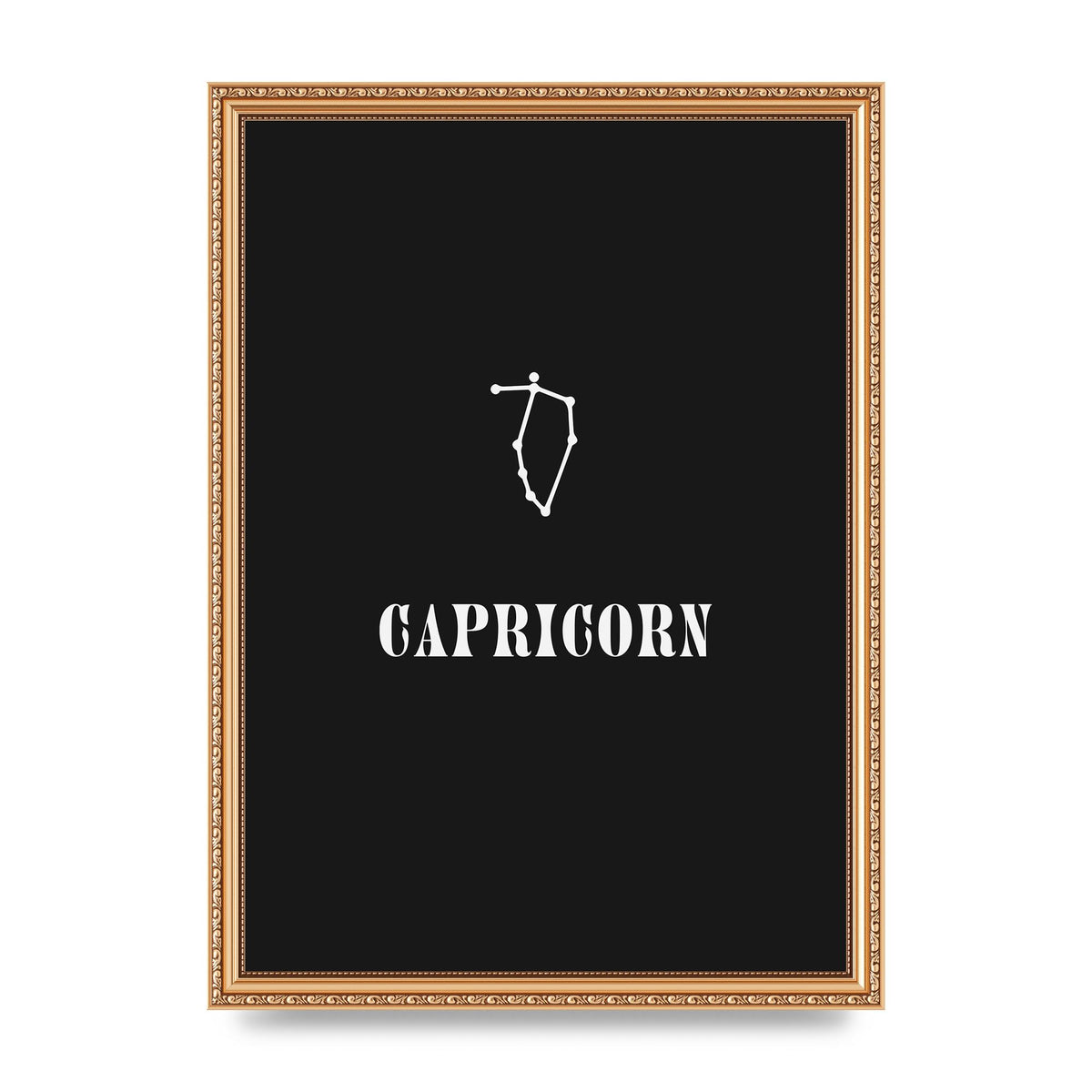 Minimalist Horoscope Star Sign Series Capricorn Wall Art - A3 framed