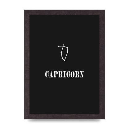Minimalist Horoscope Star Sign Series Capricorn Wall Art - A4 framed