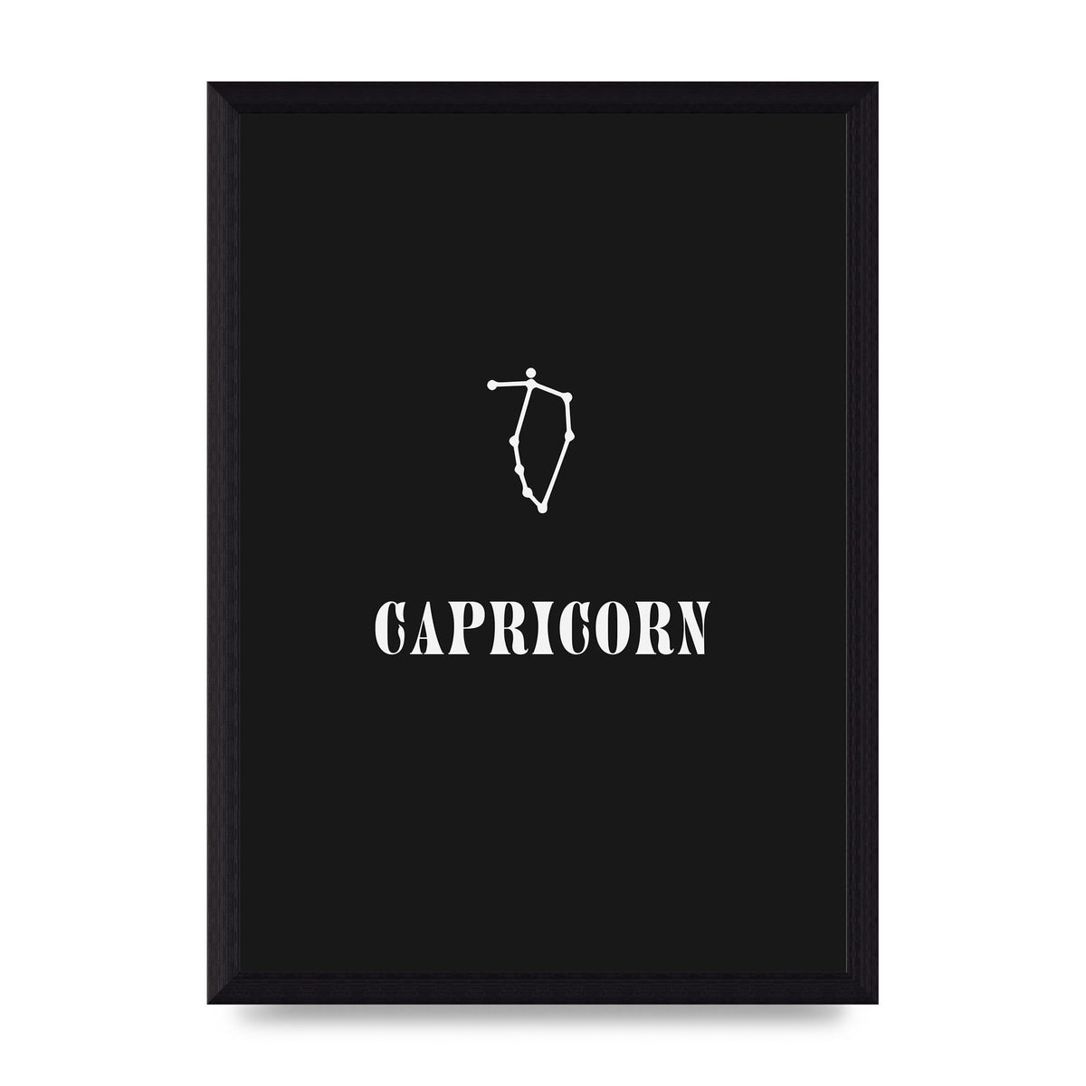 Minimalist Horoscope Star Sign Series Capricorn Wall Art - A4 framed