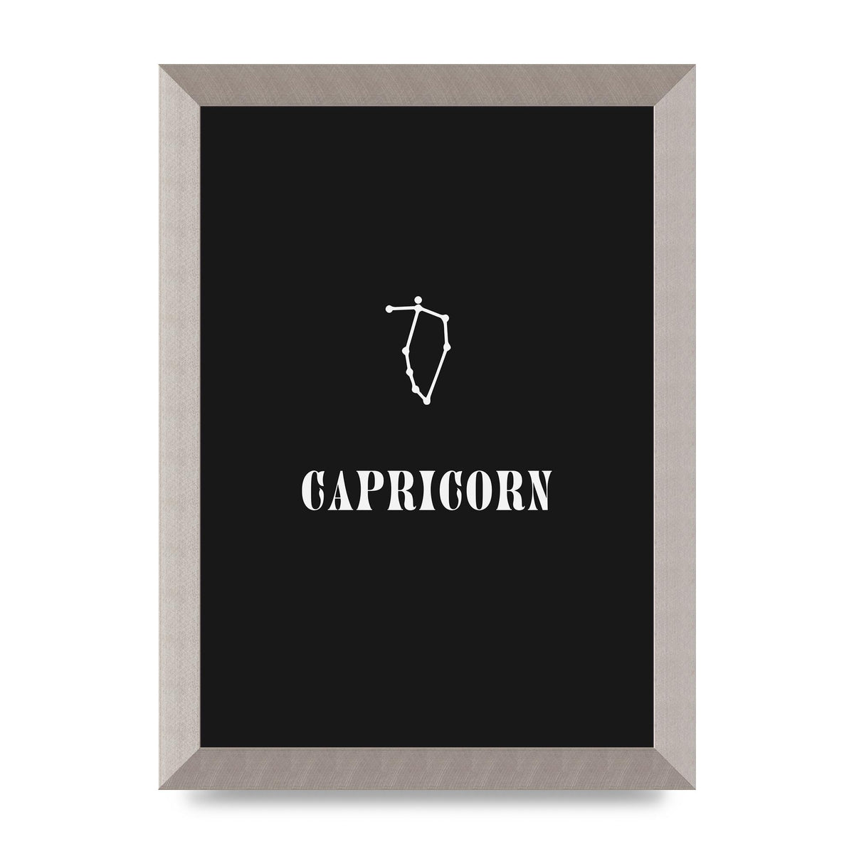 Minimalist Horoscope Star Sign Series Capricorn Wall Art - A4 framed