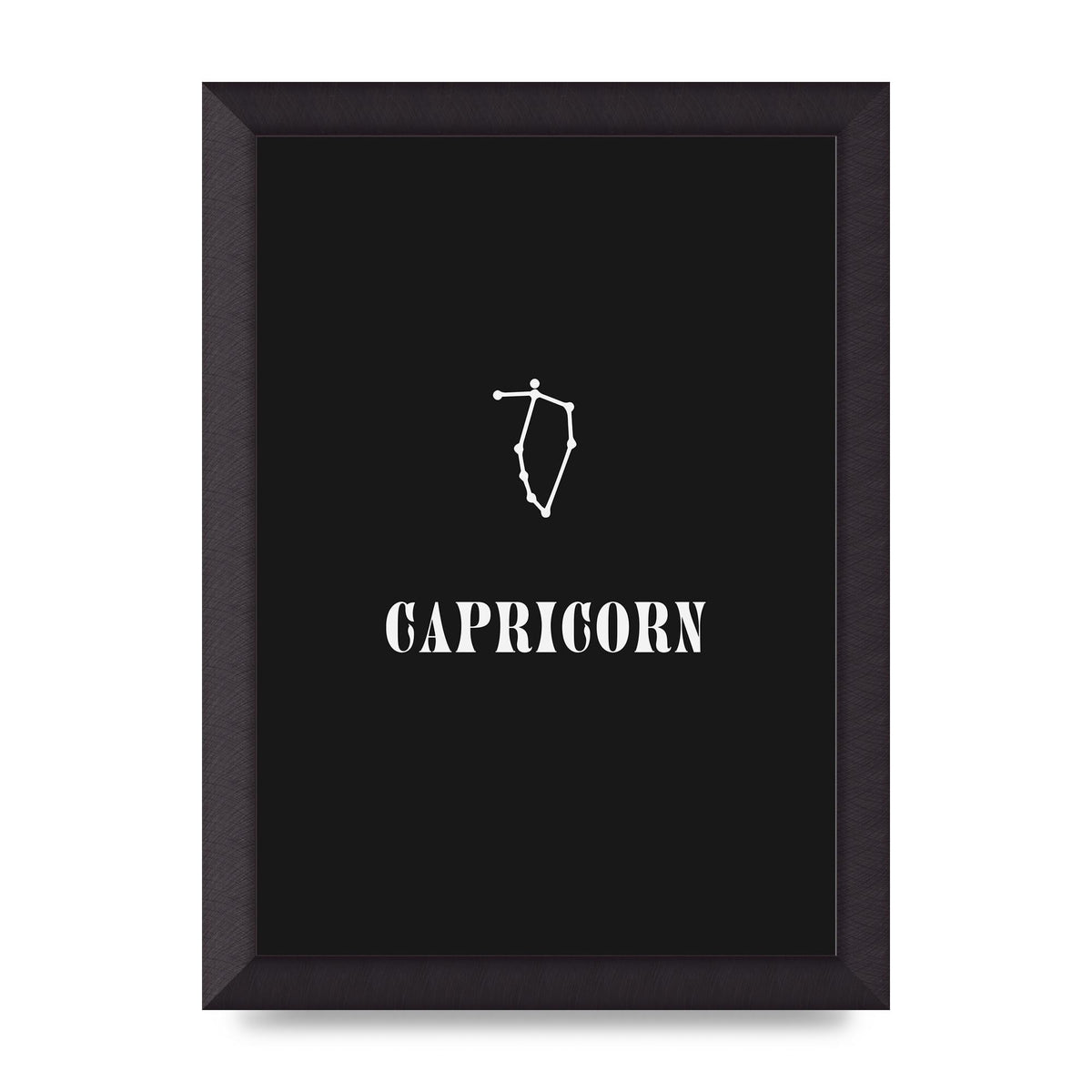 Minimalist Horoscope Star Sign Series Capricorn Wall Art - A4 framed