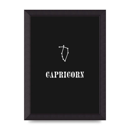 Minimalist Horoscope Star Sign Series Capricorn Wall Art - A4 framed