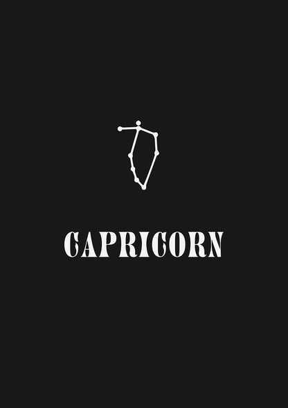 Minimalist Horoscope Star Sign Series Capricorn Wall Art - detail