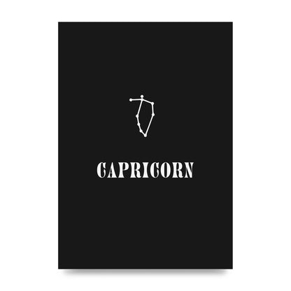 Minimalist Horoscope Star Sign Series Capricorn Wall Art - unframed print