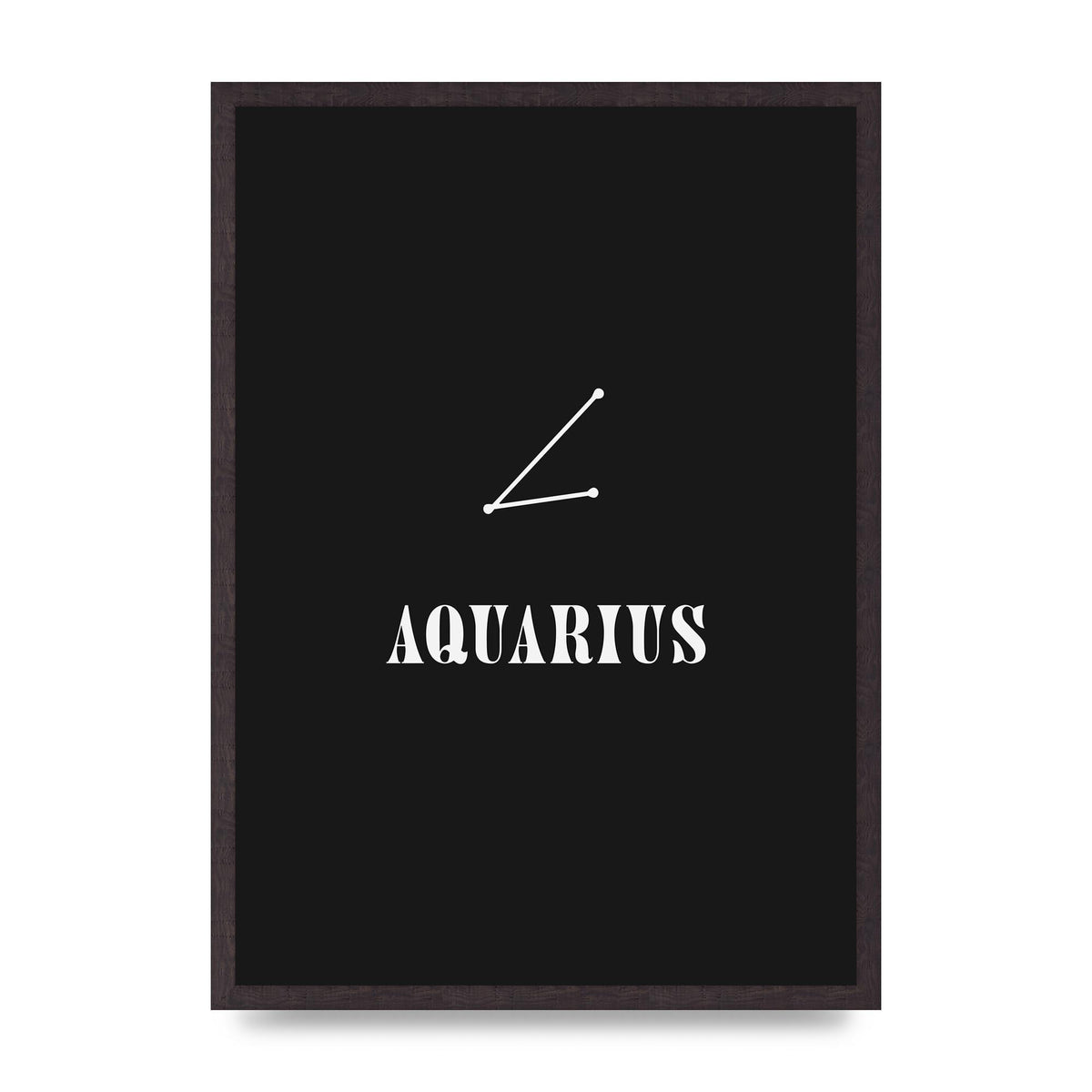 Minimalist Horoscope Star Sign Series Aquarius Art For The Home - A2 framed
