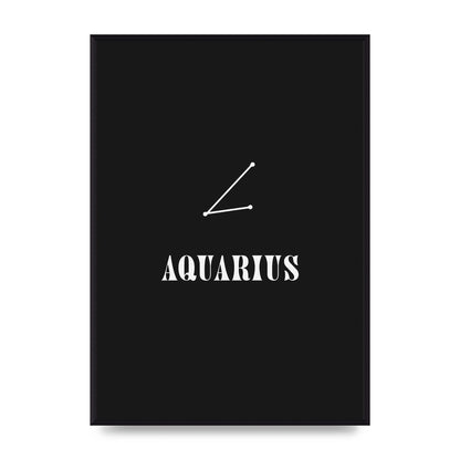 Minimalist Horoscope Star Sign Series Aquarius Art For The Home - A2 framed