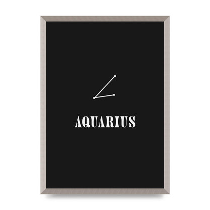 Minimalist Horoscope Star Sign Series Aquarius Art For The Home - A2 framed
