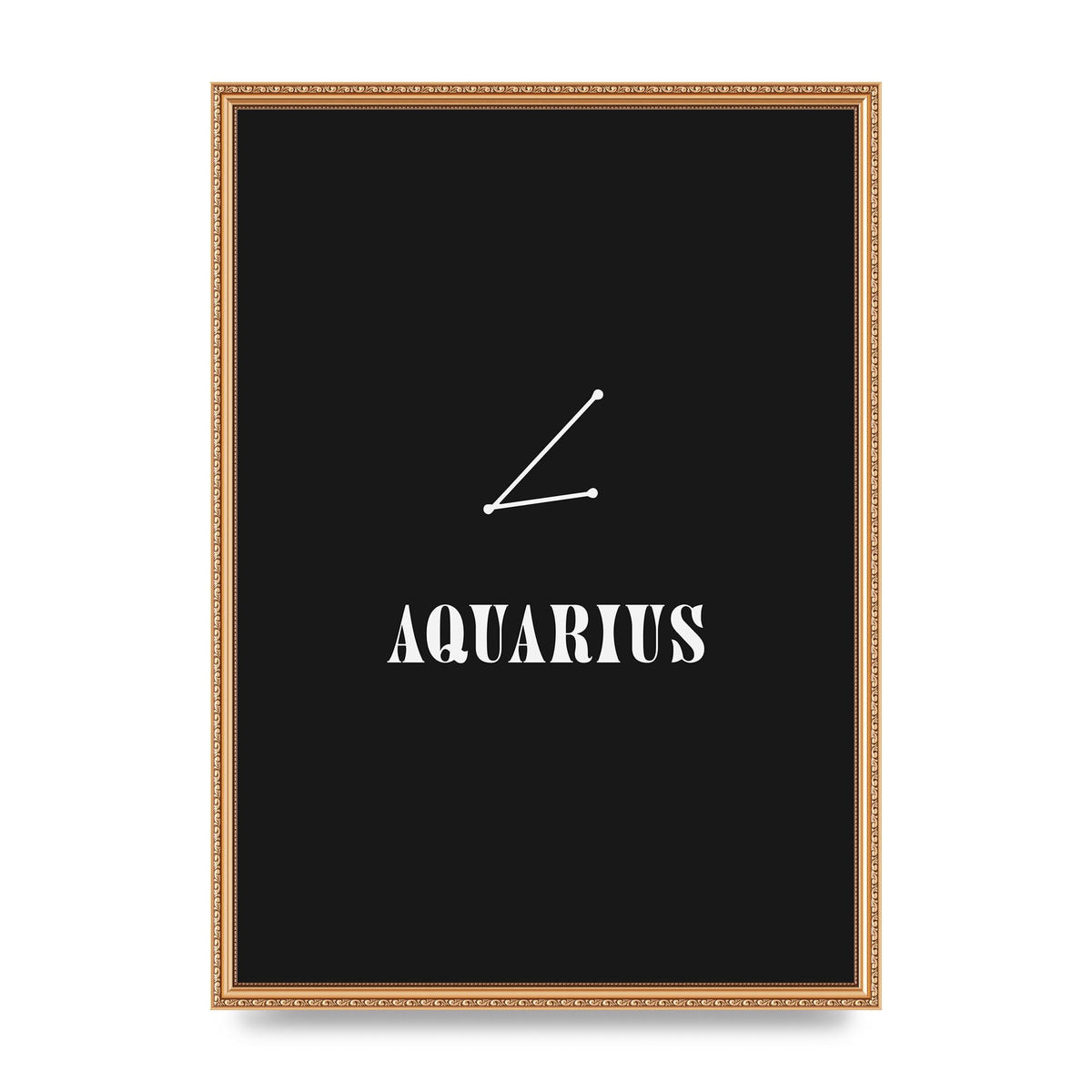 Minimalist Horoscope Star Sign Series Aquarius Art For The Home - A2 framed
