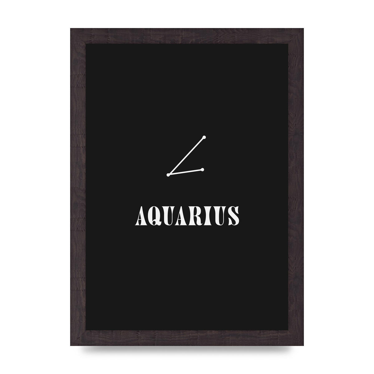 Minimalist Horoscope Star Sign Series Aquarius Art For The Home - A4 framed