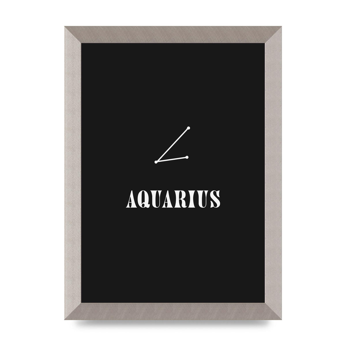 Minimalist Horoscope Star Sign Series Aquarius Art For The Home - A4 framed