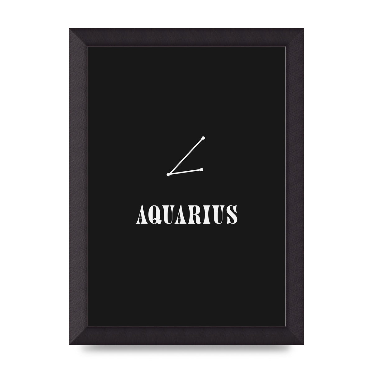 Minimalist Horoscope Star Sign Series Aquarius Art For The Home - A4 framed