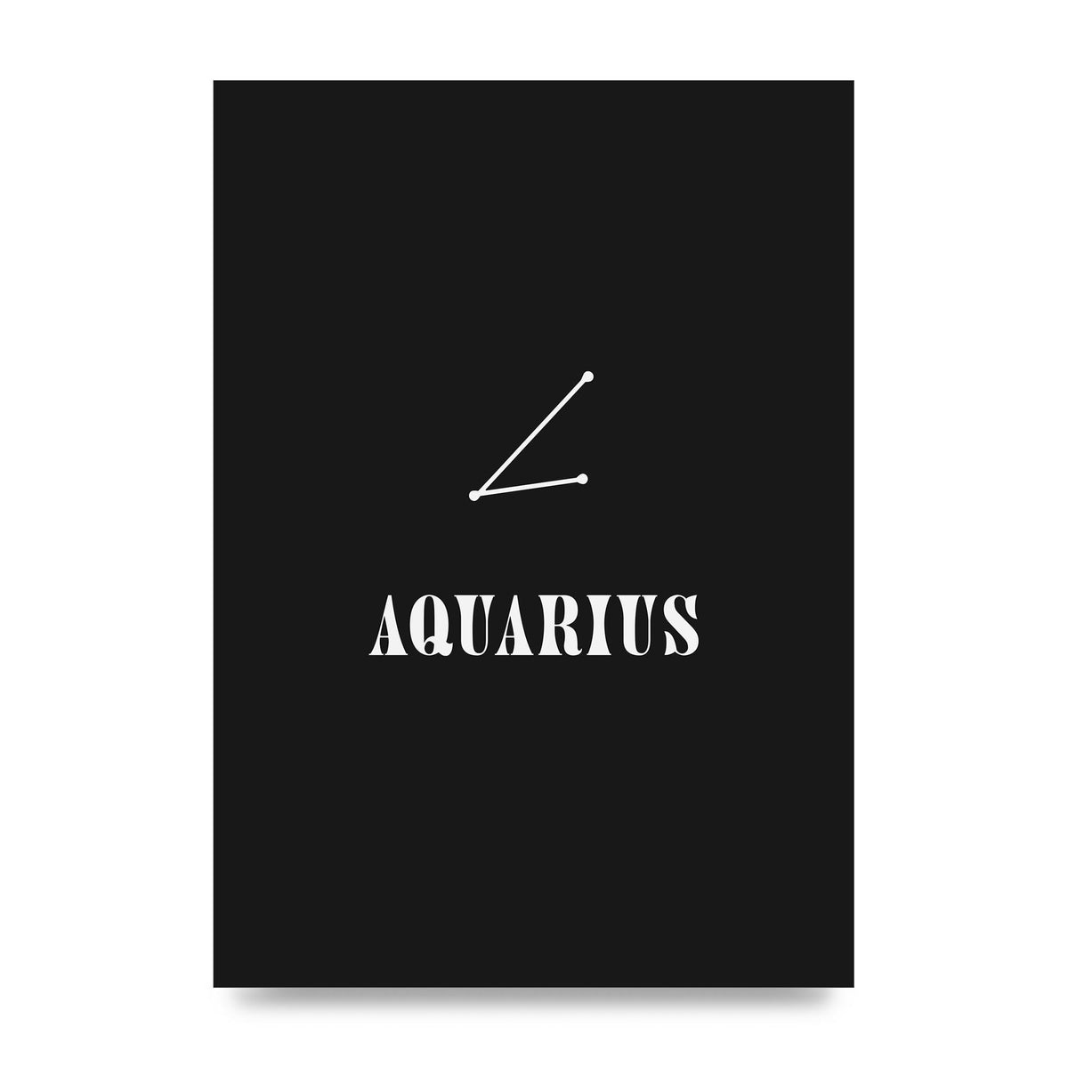Minimalist Horoscope Star Sign Series Aquarius Art For The Home - unframed print