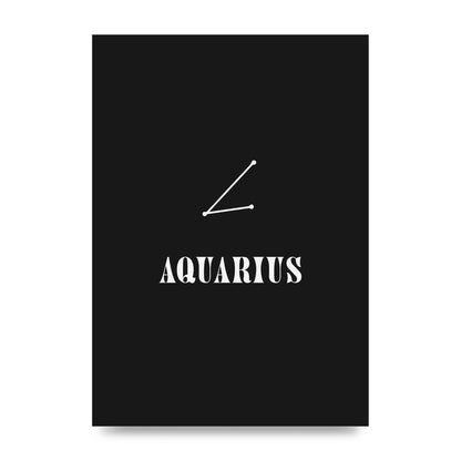 Minimalist Horoscope Star Sign Series Aquarius Art For The Home - unframed print