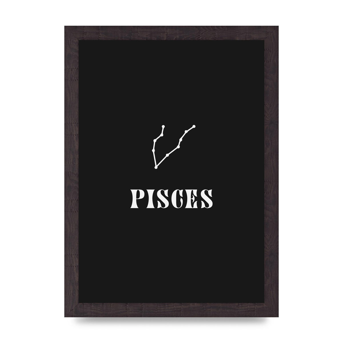 Minimalist Horoscope Star Sign Series Pisces Printed Poster - A4 framed