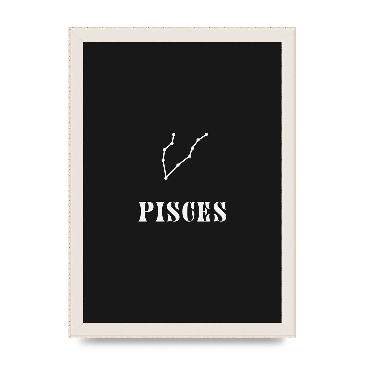 Minimalist Horoscope Star Sign Series Pisces Printed Poster - A4 framed