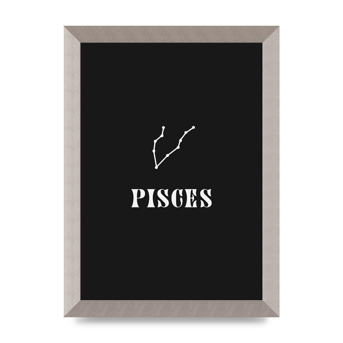 Minimalist Horoscope Star Sign Series Pisces Printed Poster - A4 framed