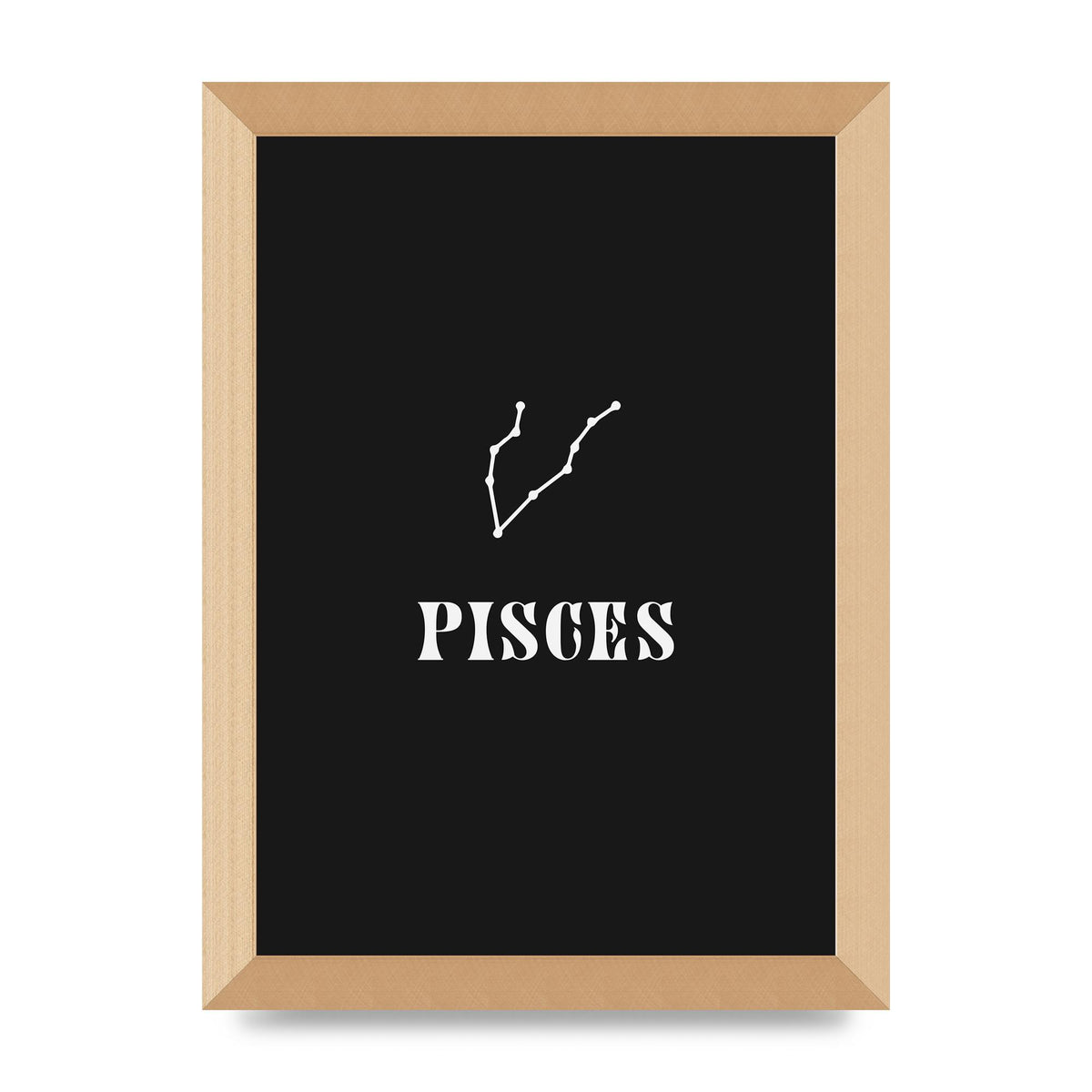 Minimalist Horoscope Star Sign Series Pisces Printed Poster - A4 framed