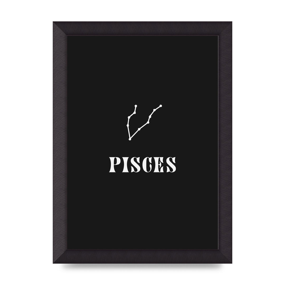 Minimalist Horoscope Star Sign Series Pisces Printed Poster - A4 framed