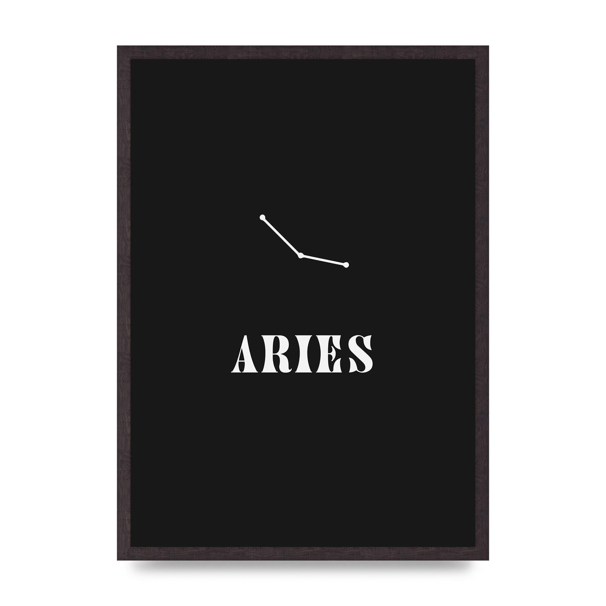 Minimalist Horoscope Star Sign Series Aries Wall Art - A2 framed
