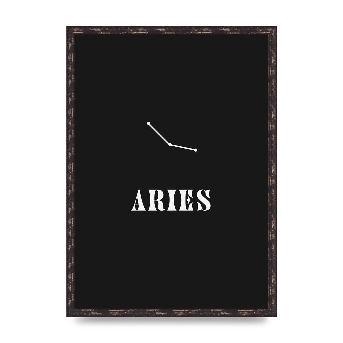 Minimalist Horoscope Star Sign Series Aries Wall Art - A2 framed