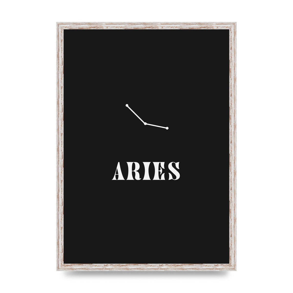 Minimalist Horoscope Star Sign Series Aries Wall Art - A2 framed