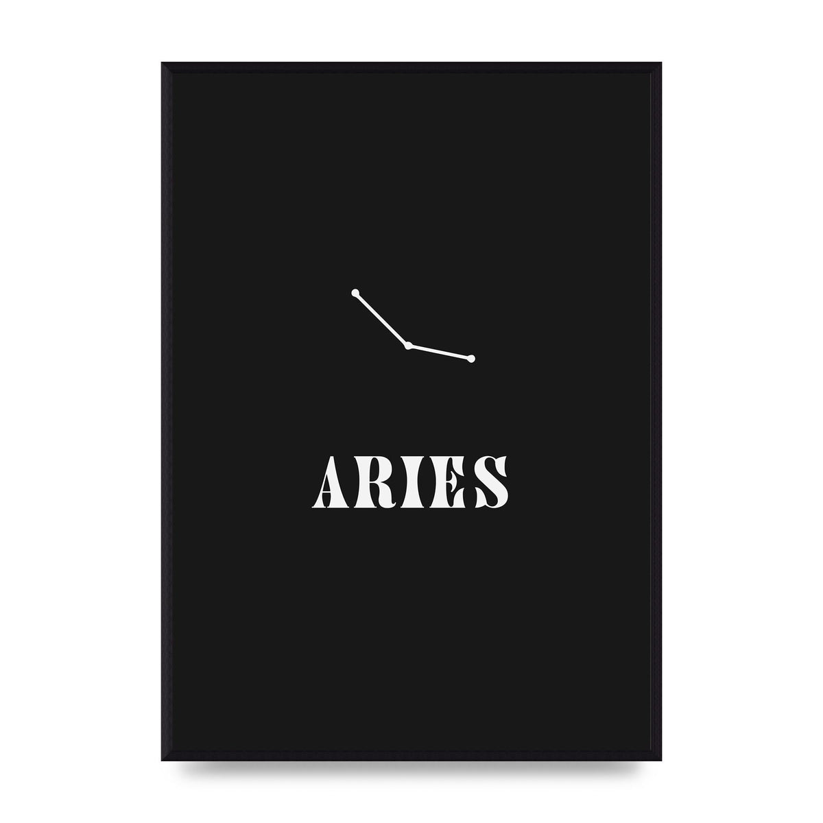 Minimalist Horoscope Star Sign Series Aries Wall Art - A2 framed