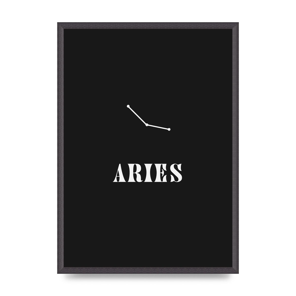Minimalist Horoscope Star Sign Series Aries Wall Art - A2 framed