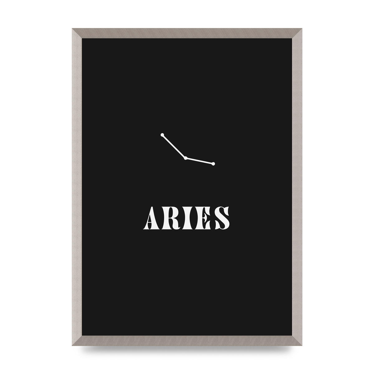 Minimalist Horoscope Star Sign Series Aries Wall Art - A2 framed