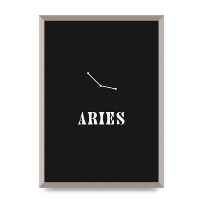 Minimalist Horoscope Star Sign Series Aries Wall Art - A2 framed