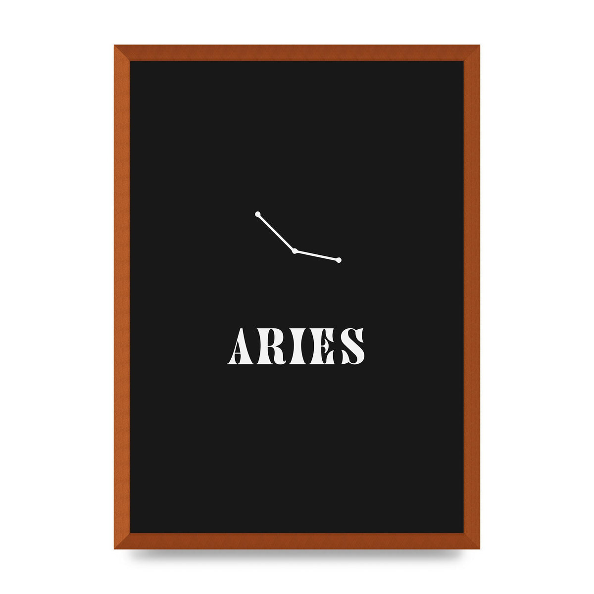 Minimalist Horoscope Star Sign Series Aries Wall Art - A2 framed