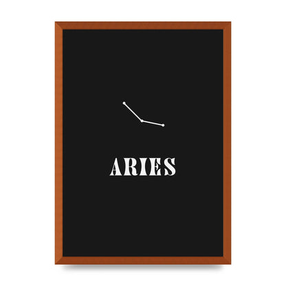 Minimalist Horoscope Star Sign Series Aries Wall Art - A2 framed