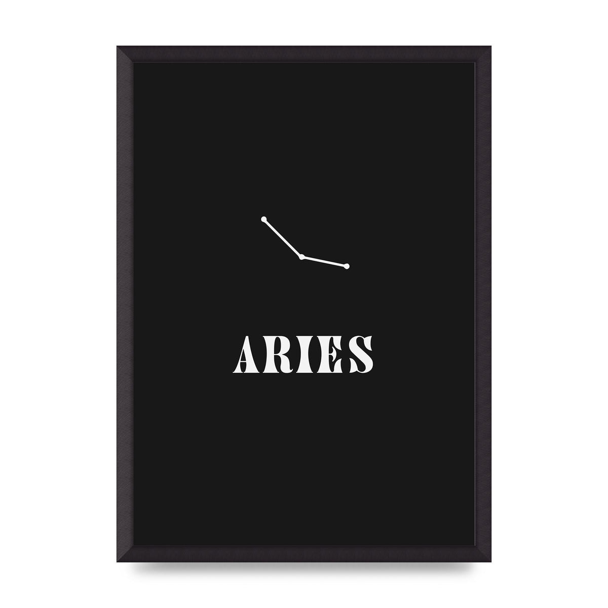 Minimalist Horoscope Star Sign Series Aries Wall Art - A2 framed