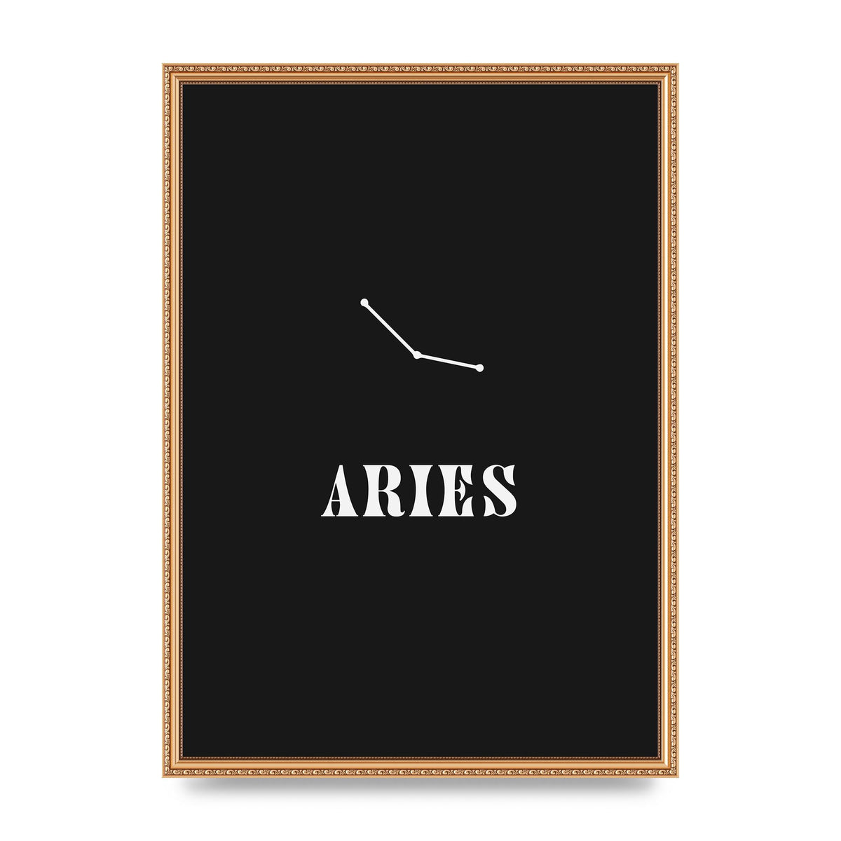 Minimalist Horoscope Star Sign Series Aries Wall Art - A2 framed