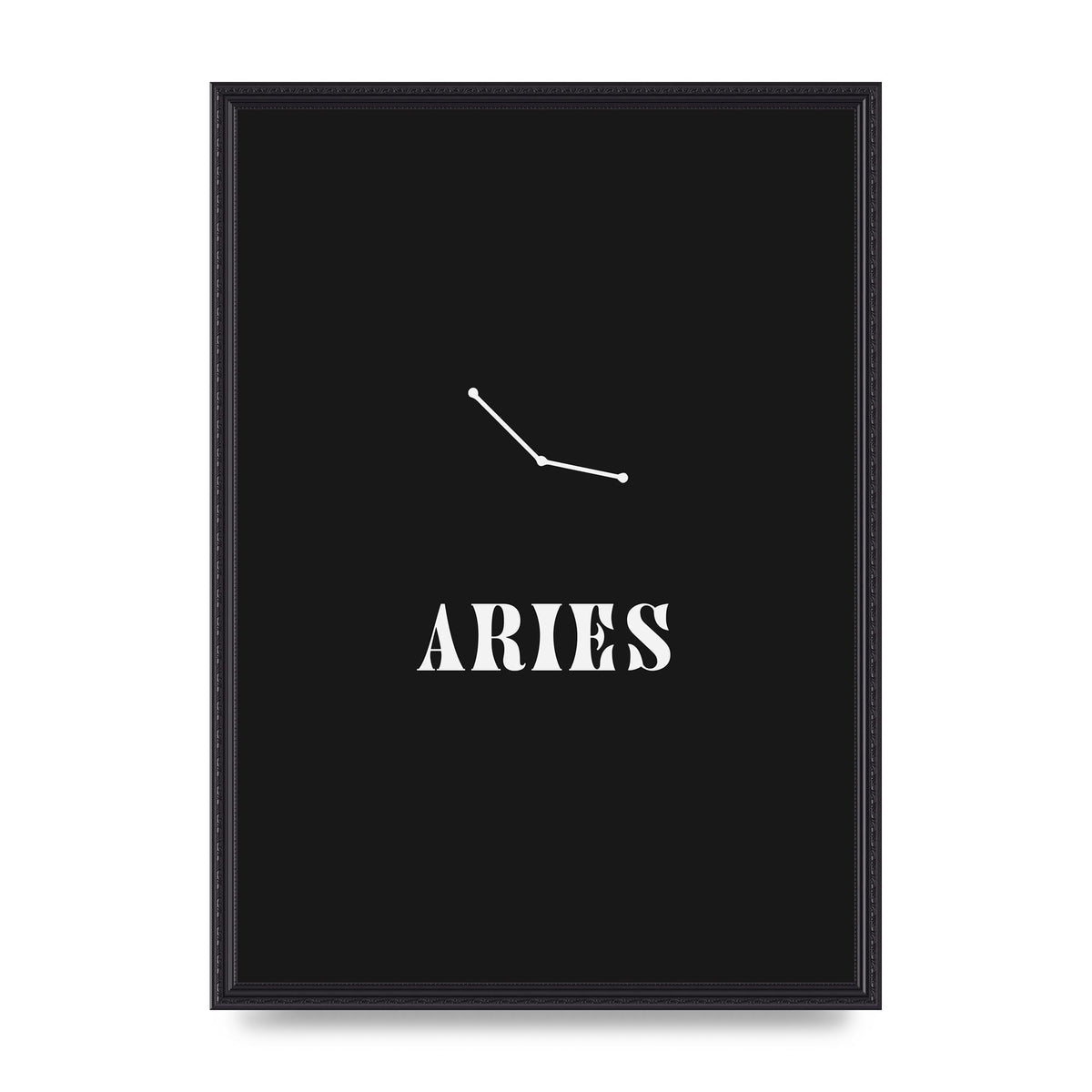 Minimalist Horoscope Star Sign Series Aries Wall Art - A2 framed