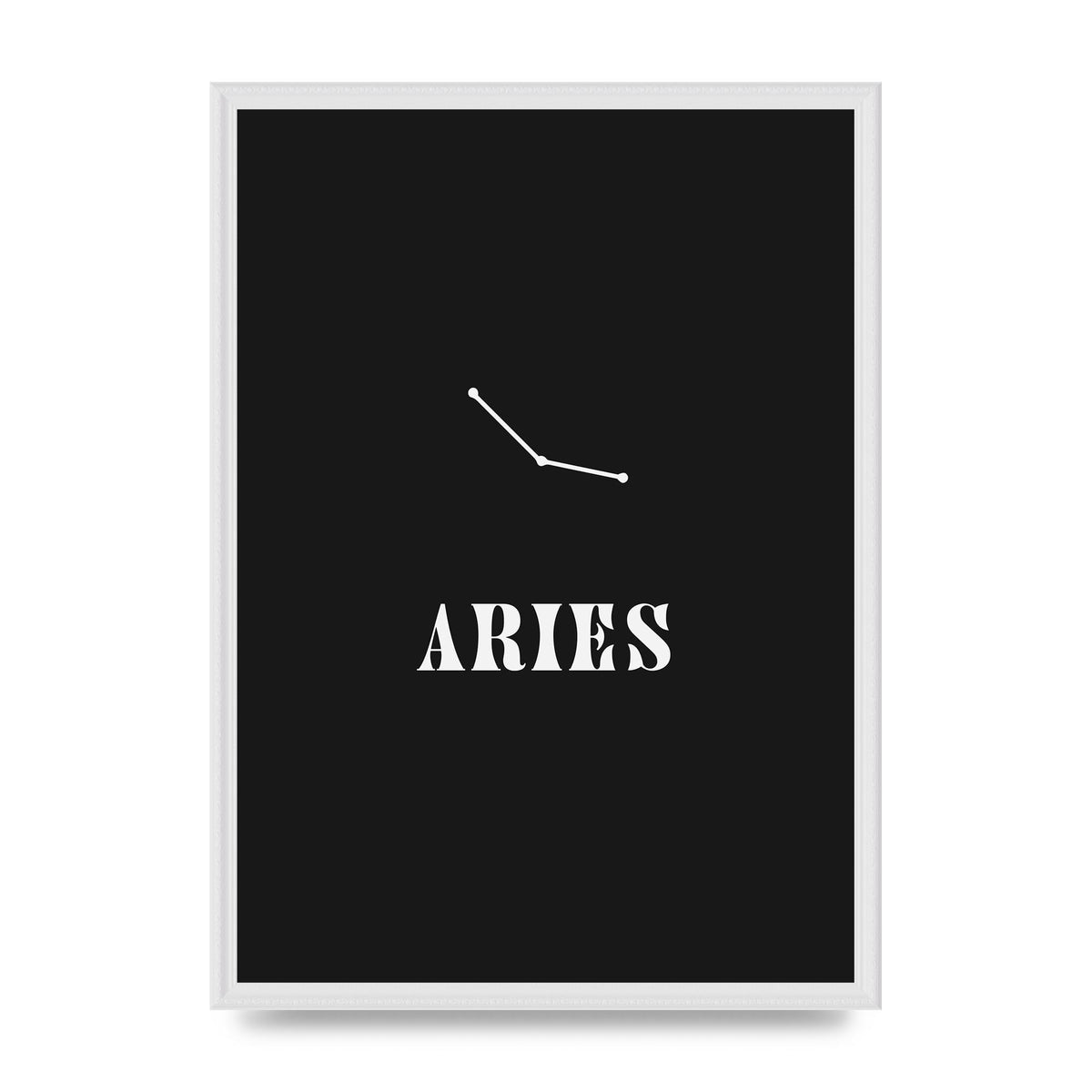 Minimalist Horoscope Star Sign Series Aries Wall Art - A2 framed