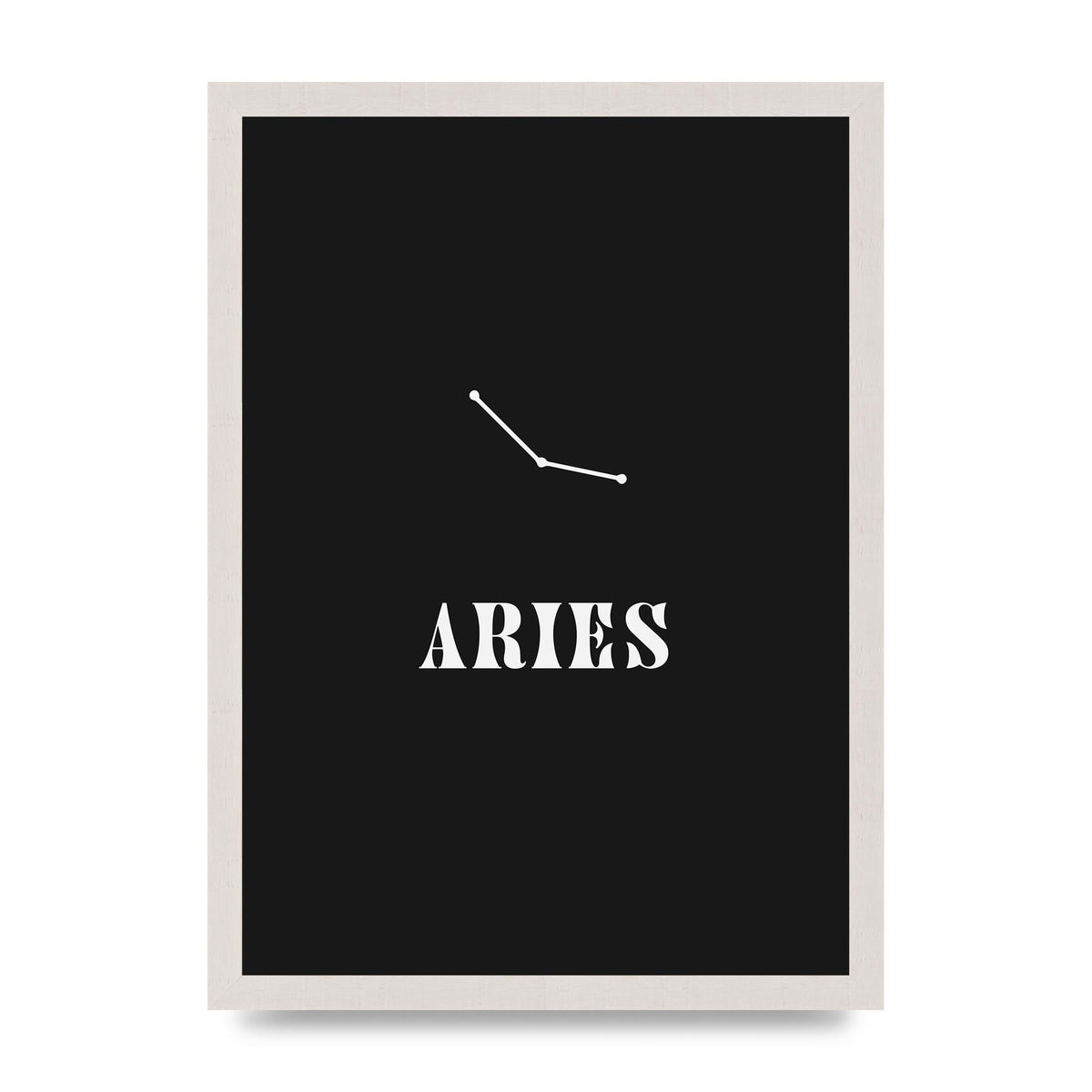Minimalist Horoscope Star Sign Series Aries Wall Art - A3 framed