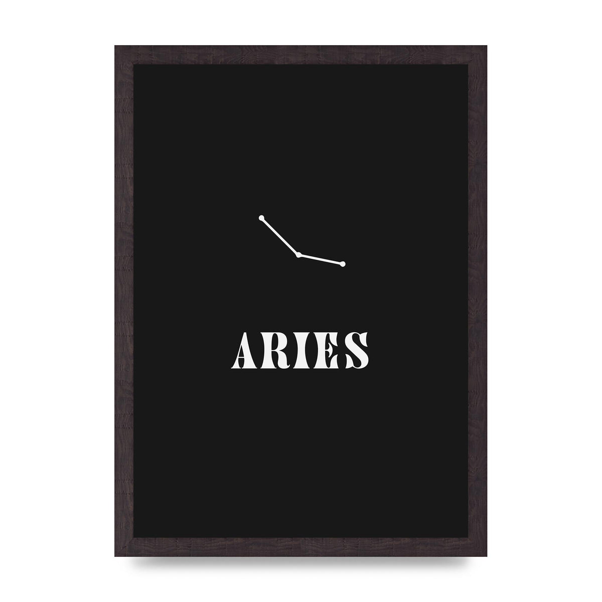 Minimalist Horoscope Star Sign Series Aries Wall Art - A3 framed